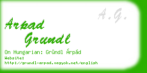 arpad grundl business card